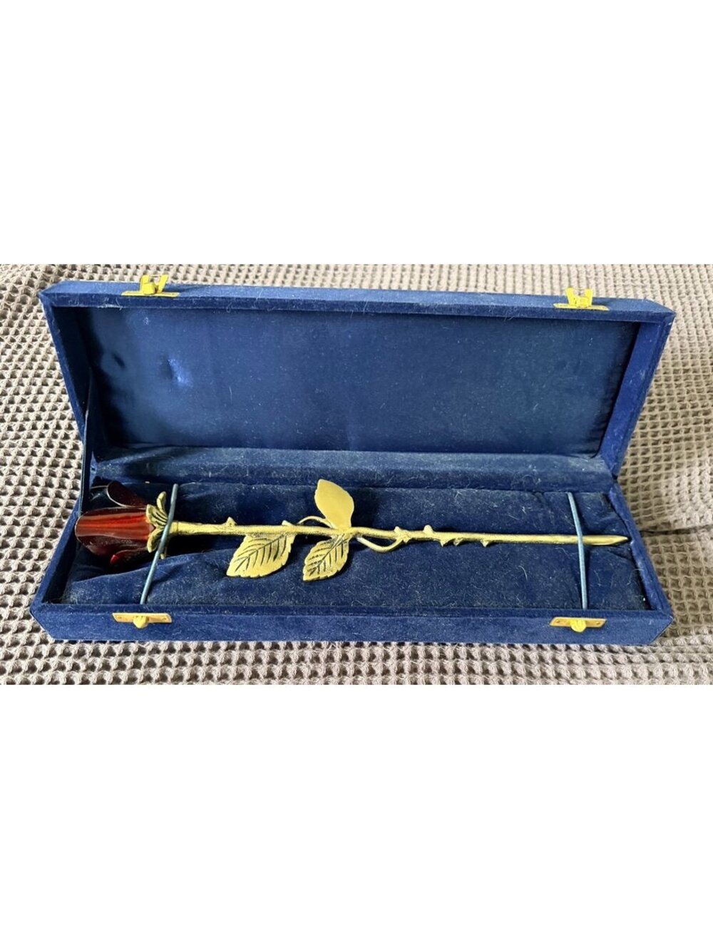Rose Stem Bronze Memorial Keepsake for Loved Ones - Extra Small Holds 1 Cubic In